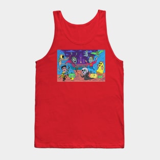 Spooky Halloween creatures Tank Top